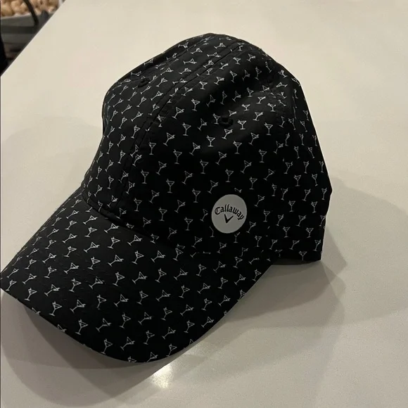 Callaway Black Cap with White Pattern - Picture 1 of 4
